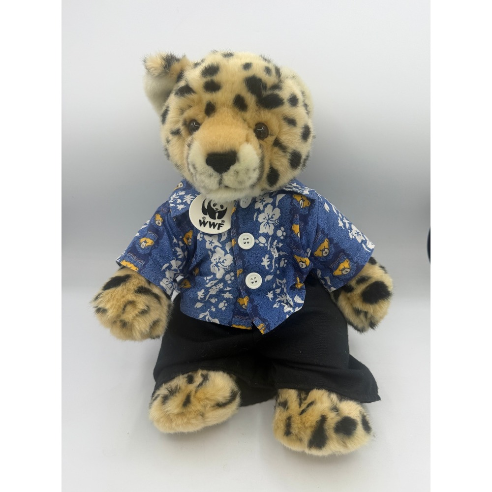 WWF World Wildlife Fund Plush Leopard 14" with sound Build a Bear